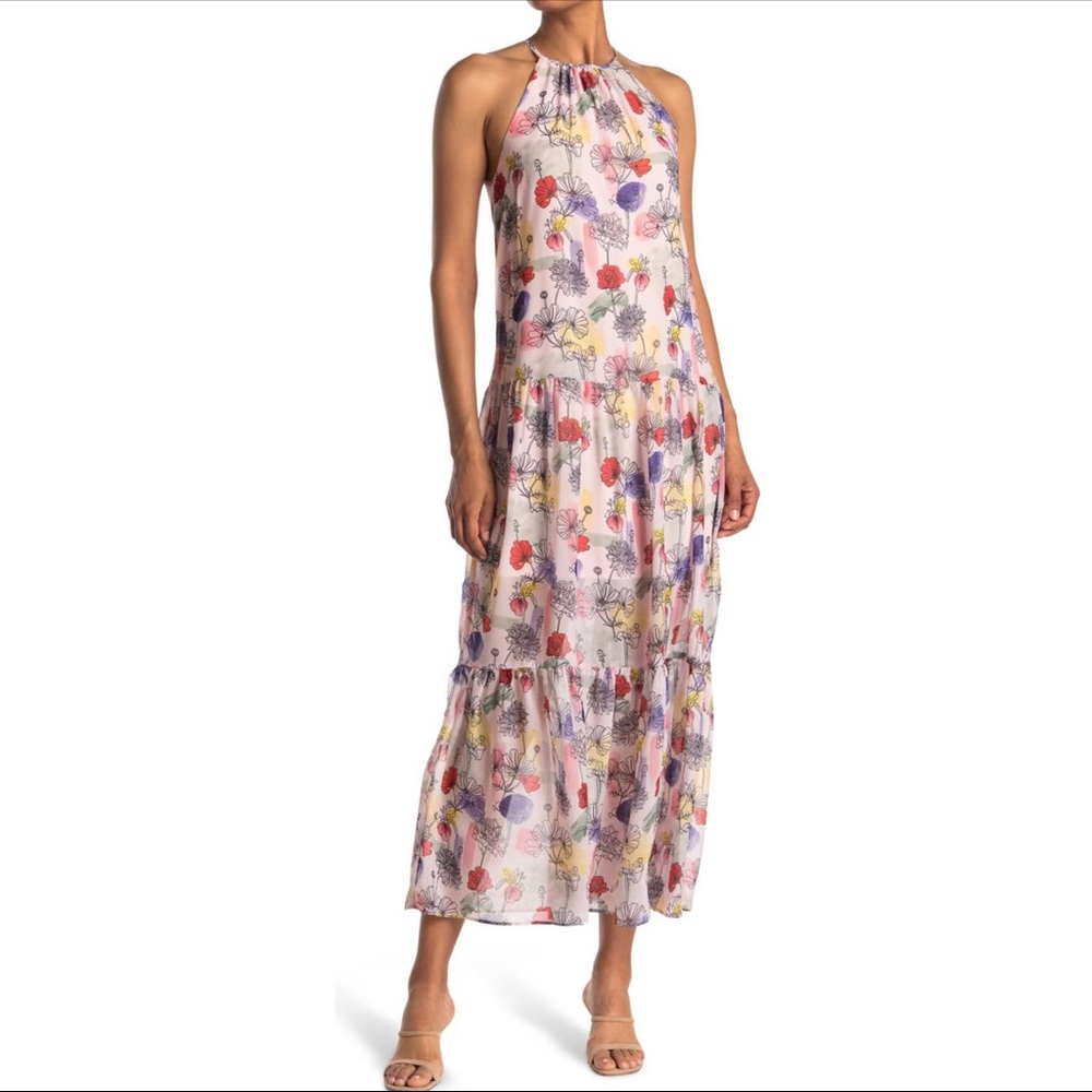 NWT NSR brand romantic tiered maxi dress. Perfect for beach holidays.